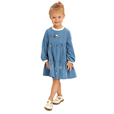 Платье вельветовое деним для девочки Bellbimbo 253009 1